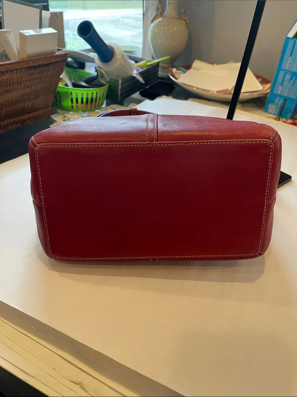 Coach Legacy Red Leather Hobo Shoulder Purse 9566 VTG